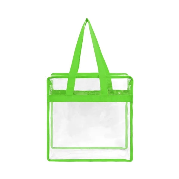 Clear PVC Stadium Tote with Zip Closure