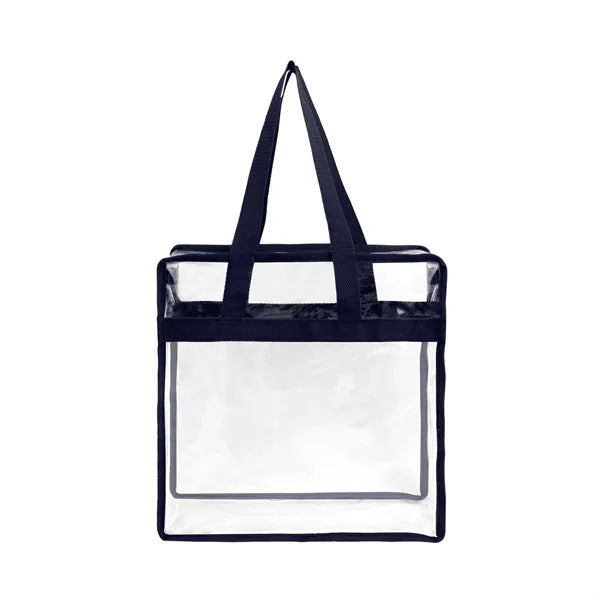 Clear PVC Stadium Tote with Zip Closure