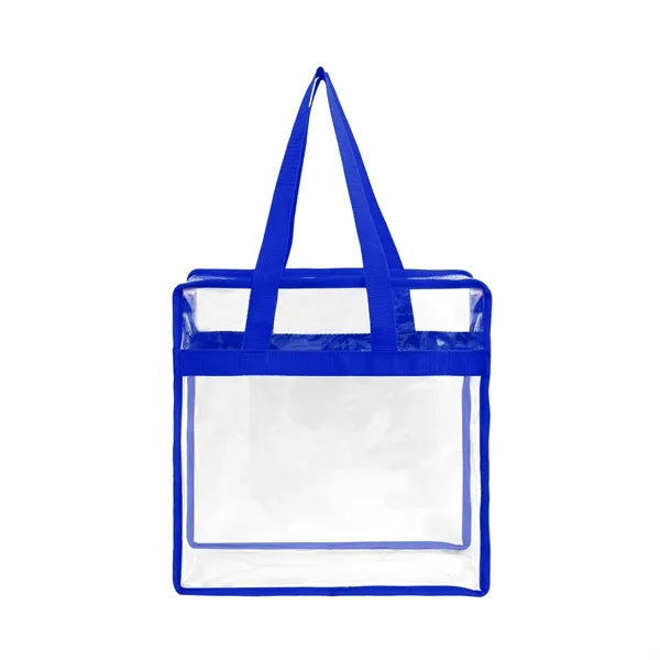Clear PVC Stadium Tote with Zip Closure
