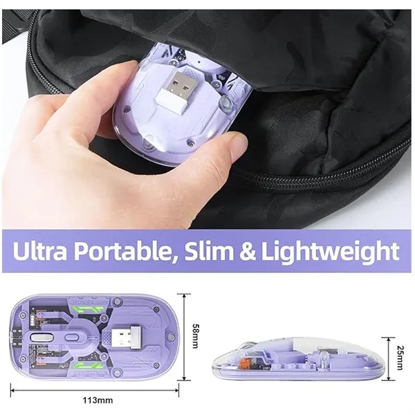 Transparent dual-mode magnetic silent wireless Bluetooth cha