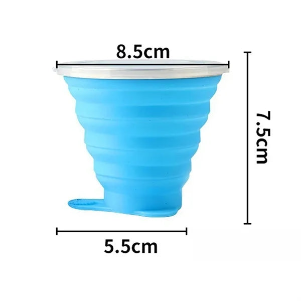 Outdoor camping silicone collapsible travel mug