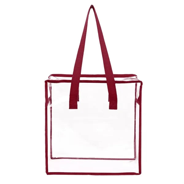 Clear Stadium-Compliant Zipper Tote Bag