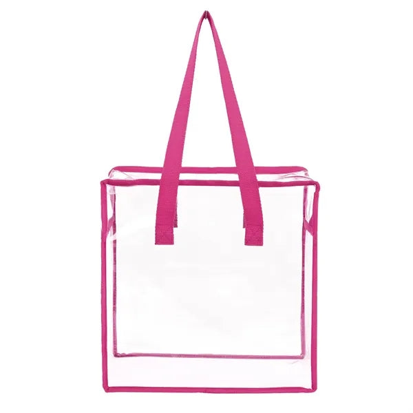 Clear Stadium-Compliant Zipper Tote Bag