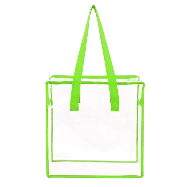 Clear Stadium-Compliant Zipper Tote Bag