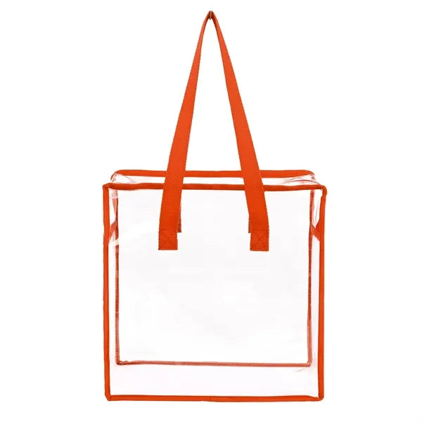 Clear Stadium-Compliant Zipper Tote Bag