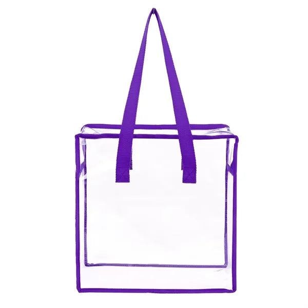 Clear Stadium-Compliant Zipper Tote Bag