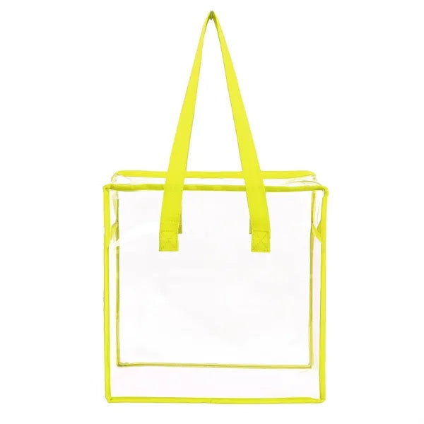 Clear Stadium-Compliant Zipper Tote Bag