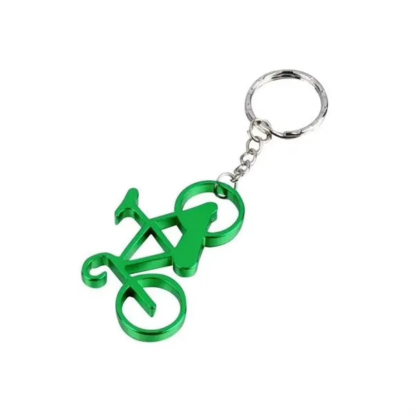 Bicycle Shaped Aluminum Bottle Opener Key Tag