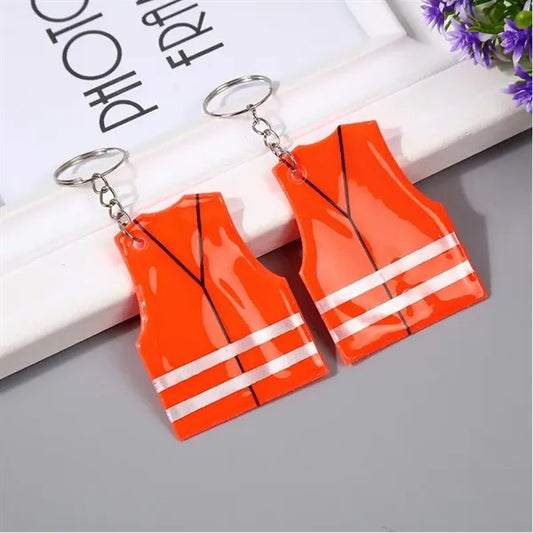 Reflective Safety Vest Keytag