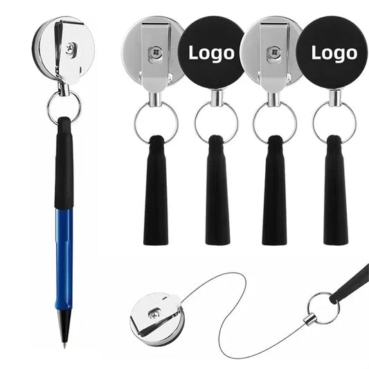Retractable Keychain with Silicone Pen Case