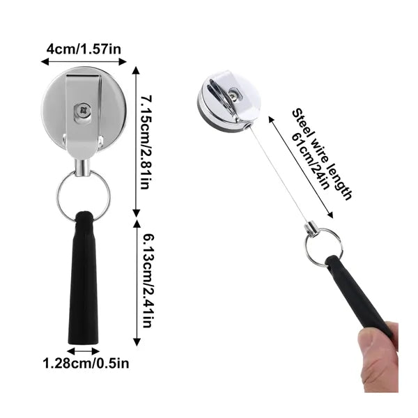 Retractable Keychain with Silicone Pen Case