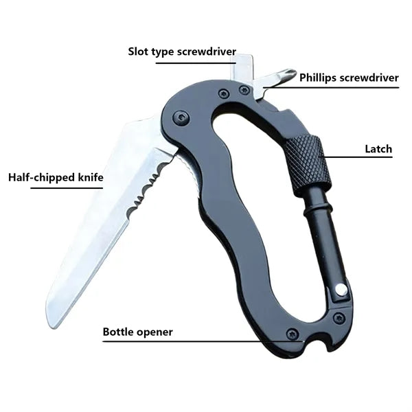 All-in-One Climbing Carabiner Knife