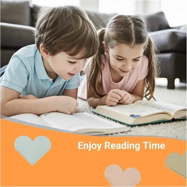 Heart-shaped Leather Bookmark