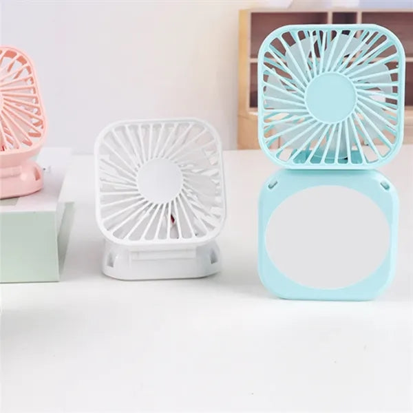 Mini neck-hanging folding fan