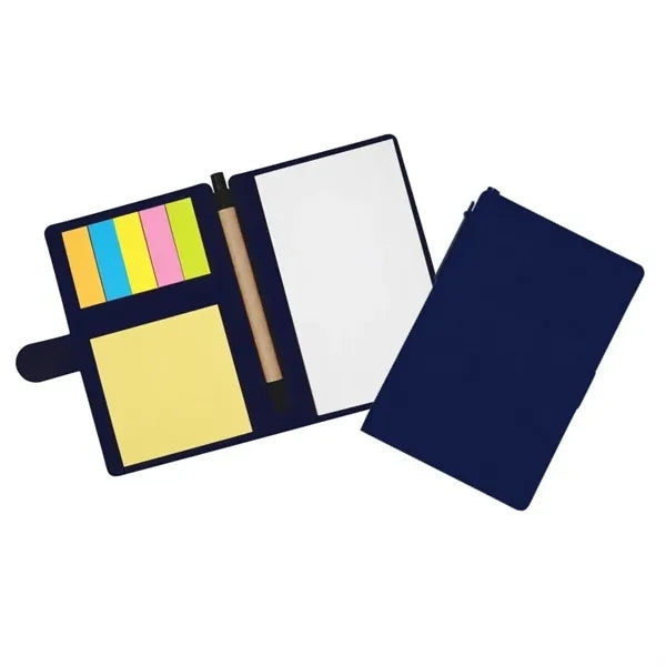 Recycled Sticky Notes Notebook with Ballpoint Pen