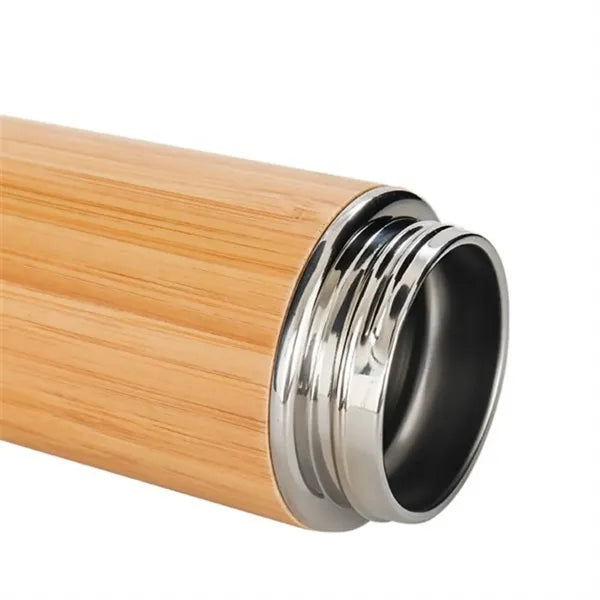 16 Oz Vacuum Bamboo Bottle