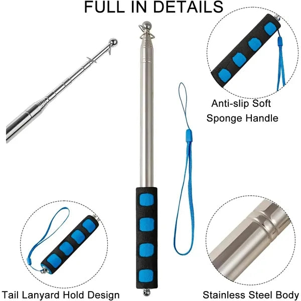 Assorted Color Telescoping Handheld Flagpole