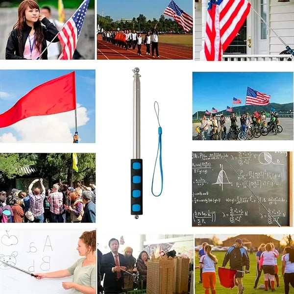 Assorted Color Telescoping Handheld Flagpole