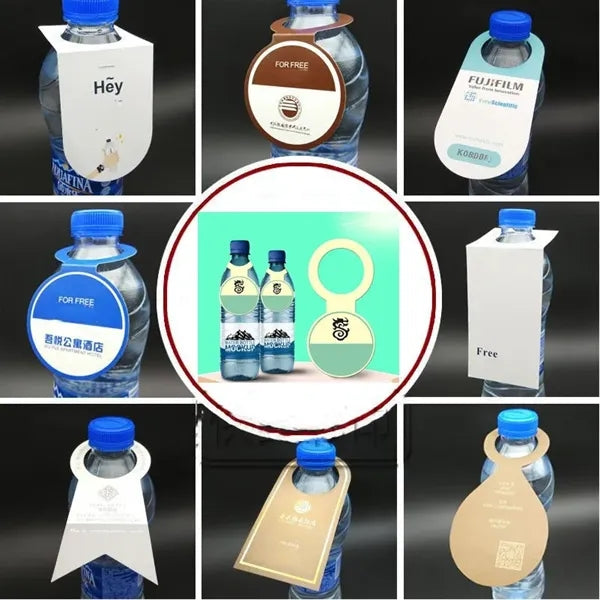 Paper Hotel Water Bottle Hang Tags