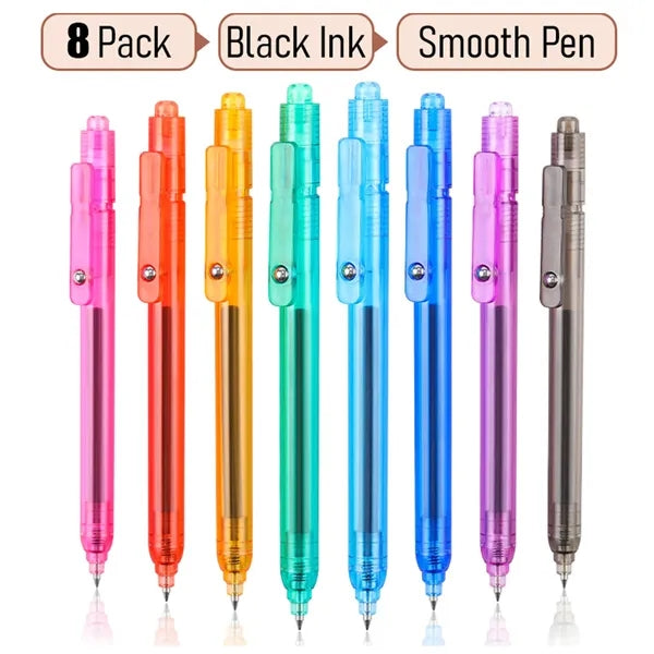8-Pack of 0.5mm Ballpoint Pens