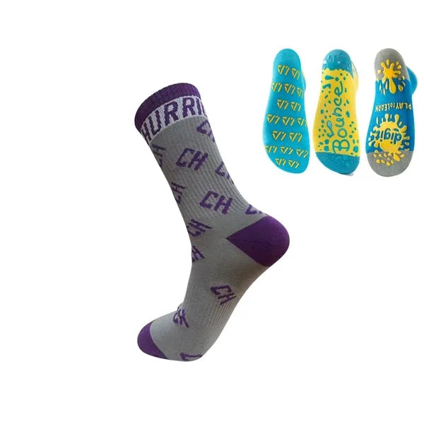 Knit Jacquard Cotton Athletic Crew Socks