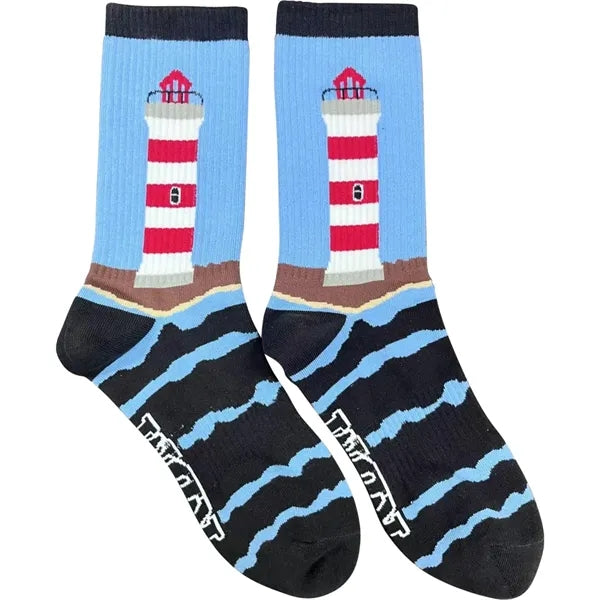 Knit Jacquard Cotton Athletic Crew Socks