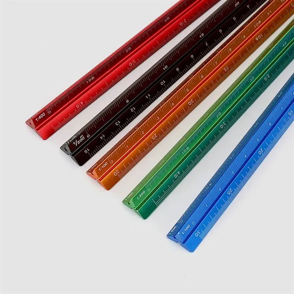 6'' Aluminum Architectural Triangular Pocket Scale Ruler