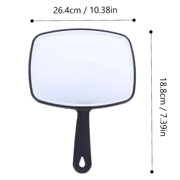 Large Square Hand Mirror with Handle