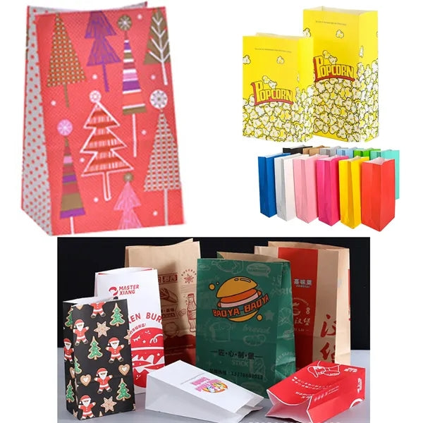 Customization oil-proof Kraft Paper sqaure Bags