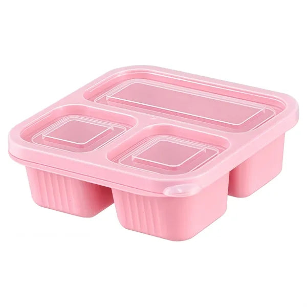 Bento box with three compartments