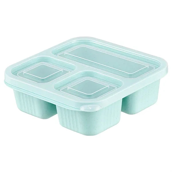 Bento box with three compartments