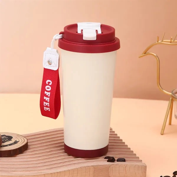 16oz Ceramic-Lined Insulated Travel Coffee Mug