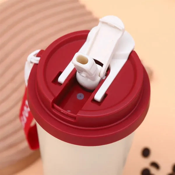 16oz Ceramic-Lined Insulated Travel Coffee Mug