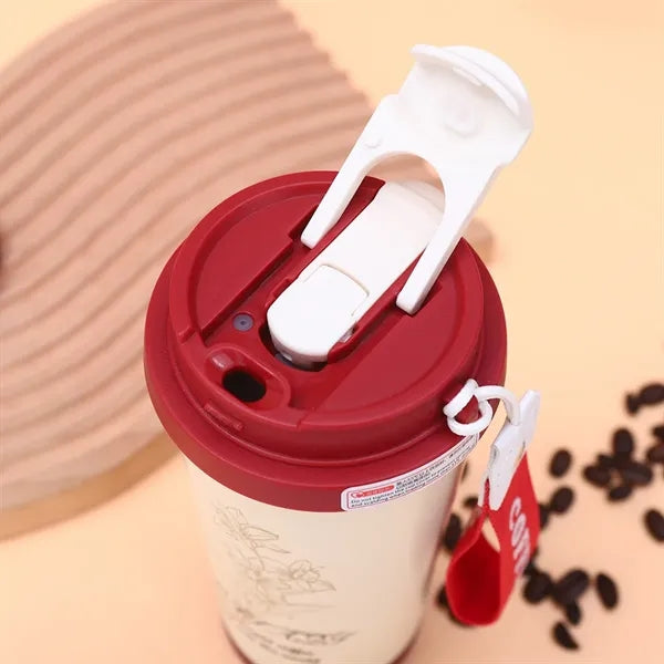 16oz Ceramic-Lined Insulated Travel Coffee Mug