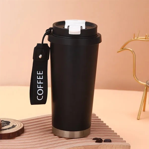 16oz Ceramic-Lined Insulated Travel Coffee Mug