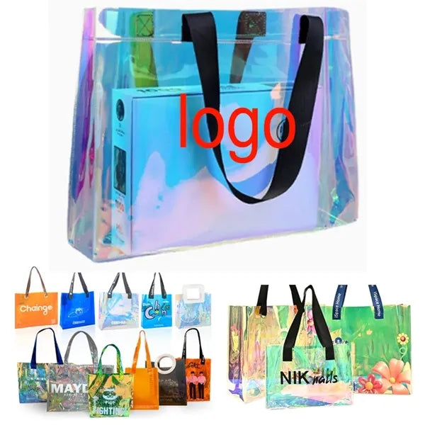 Personalization Transparent Pvc Laser Tote Bag