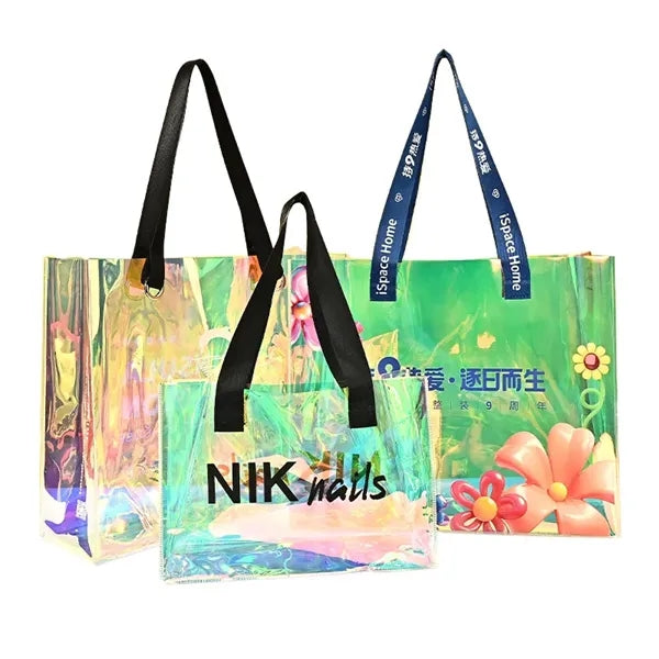 Personalization Transparent Pvc Laser Tote Bag