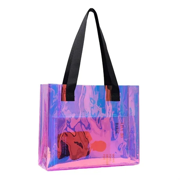 Personalization Transparent Pvc Laser Tote Bag