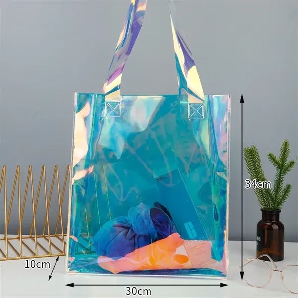 Personalization Transparent Pvc Laser Tote Bag