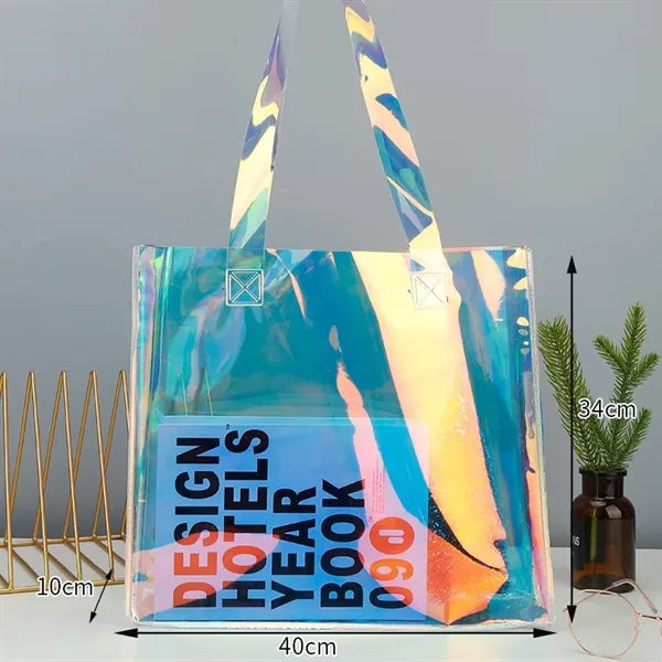 Personalization Transparent Pvc Laser Tote Bag