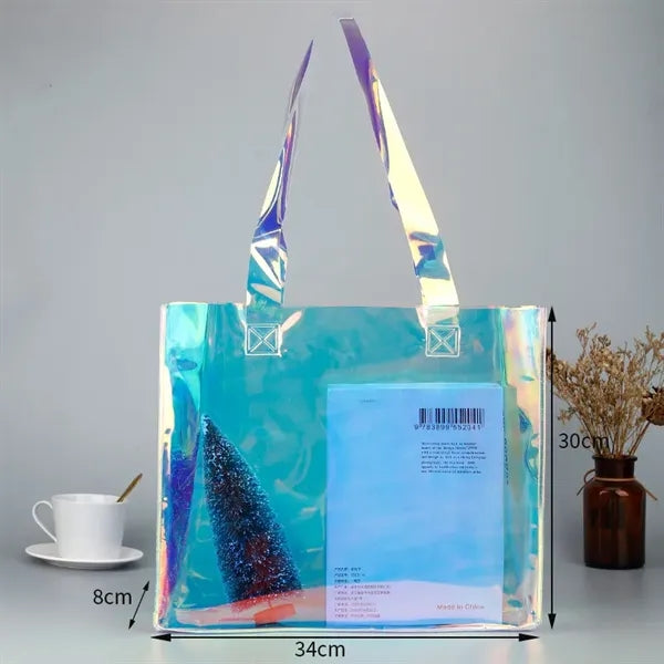 Personalization Transparent Pvc Laser Tote Bag