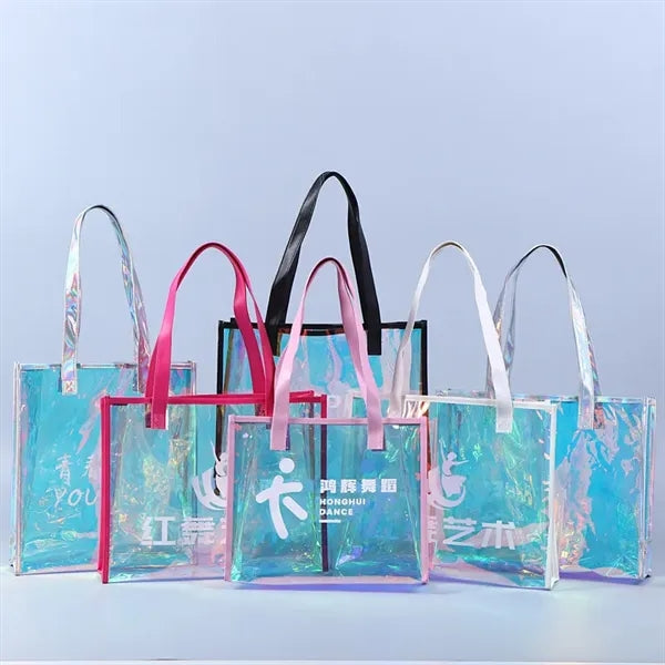 Personalization Transparent Pvc Laser Tote Bag