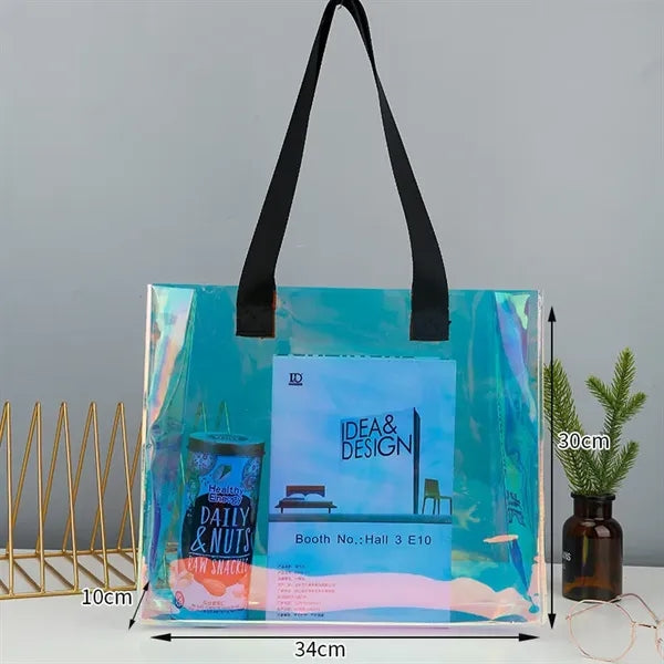 Personalization Transparent Pvc Laser Tote Bag