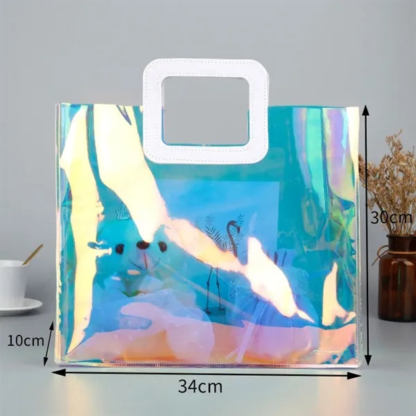 Personalization Transparent Pvc Laser Tote Bag