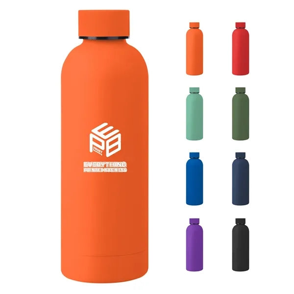 17oz Rubberized Stainless Steel Water Bottles