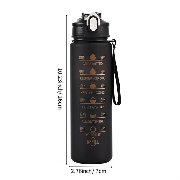750ML Motivational Sports Water Bottle