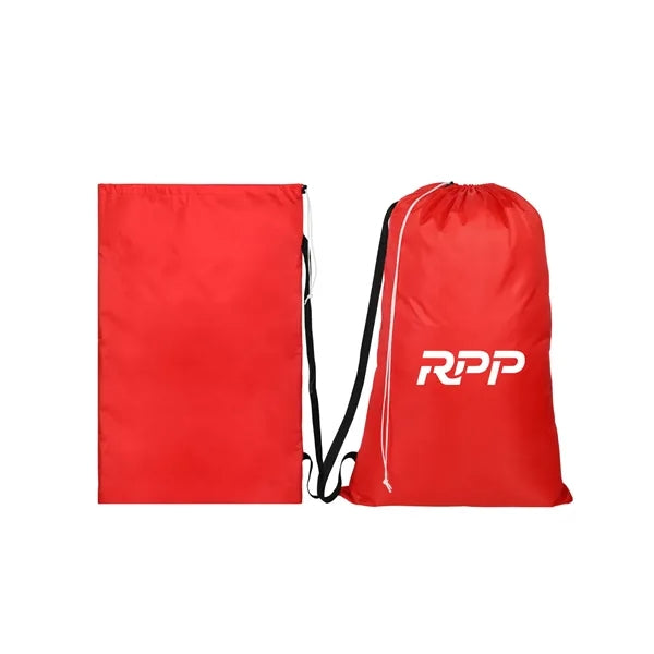Drawstring Laundry Bag With Shoulder Strap