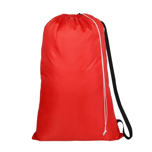 Drawstring Laundry Bag With Shoulder Strap