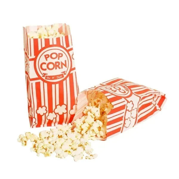 Flat Paper Bottom Popcorn Bags