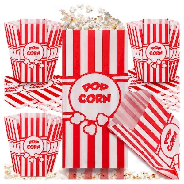 Flat Paper Bottom Popcorn Bags